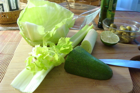 Зелёный салат.: шаг 1