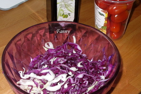 Салат из красной капусты  / kırmızı lahana salatası: шаг 2
