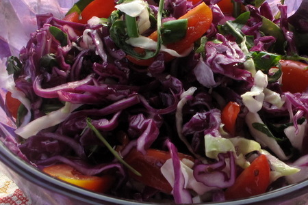 Салат из красной капусты  / kırmızı lahana salatası: шаг 4