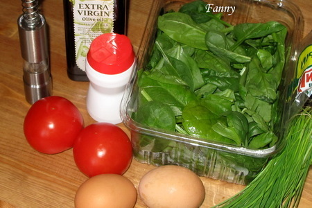 Яичница со шпинатом / ispanaklı yumurta: шаг 1