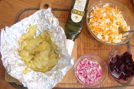 Салат по-китайски с печёным картофелем и свёклой: шаг 9