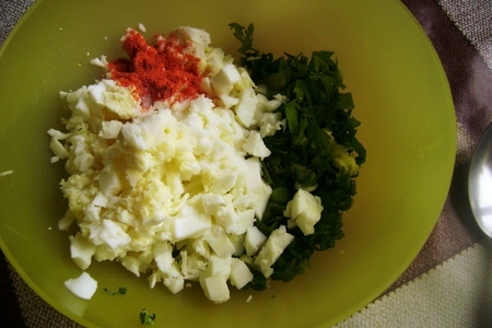 Кукурузные булочки с яичным салатом.: шаг 3