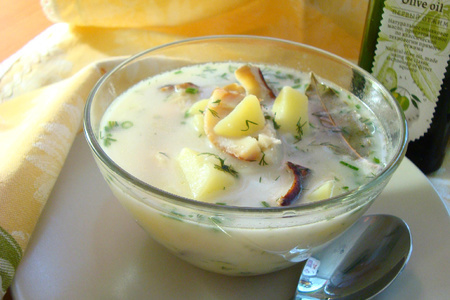 Суп рыбно-молочный с треской горячего копчения: шаг 12