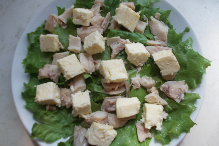 Салат с курицей и ржаными сухариками: шаг 3