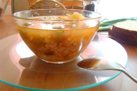Суп с консервированными оливками и овощами с рисом: шаг 6