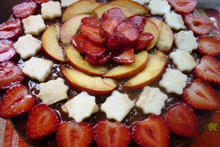 Шоколадный пирог с бальзамико,свежими ягодами и ванильным пудингом (вкусно,быстро,просто): шаг 4