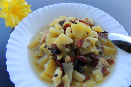 Густой суп с картофелем и фасолью в мультиварке: шаг 9