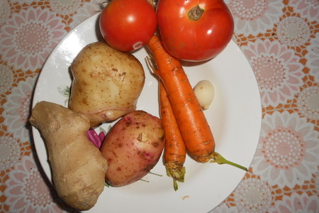 Чечевичный суп с овощами и мясными шариками: шаг 1
