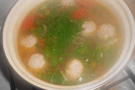 Чечевичный суп с овощами и мясными шариками: шаг 8