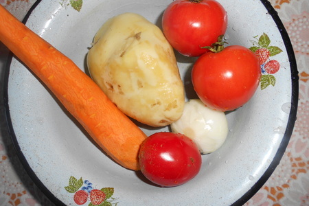 Овощно-сырный суп-пюре с рисом: шаг 1