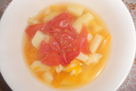 Овощно-сырный суп-пюре с рисом: шаг 7
