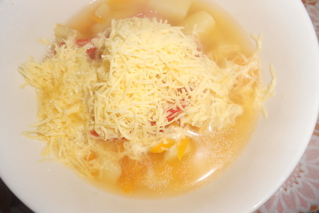 Овощно-сырный суп-пюре с рисом: шаг 8