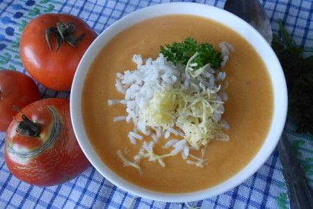 Овощно-сырный суп-пюре с рисом: шаг 9