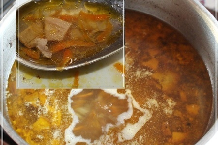 Суп утиный с домашней лапшой и белыми грибами: шаг 20