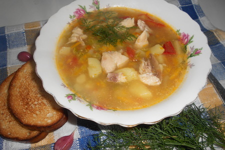 Гороховый суп с чесночными гренками: шаг 8