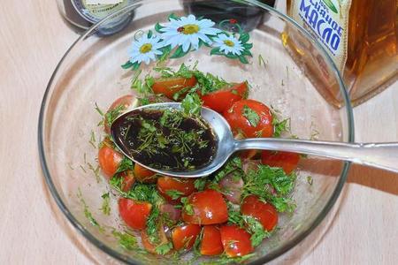 Мясной салат с кабачком и соусом "летний": шаг 5