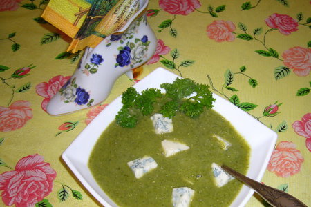 Суп-пюре зелёный с сыром: шаг 7