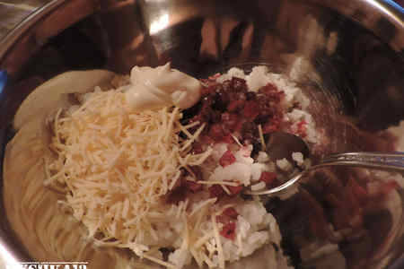 Кабачковые корзиночки с сыром, рисом и чорисо : шаг 4