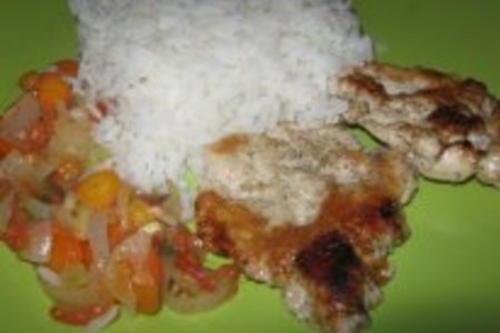 Отбивная куриная грудка с рисом и овощами: шаг 6