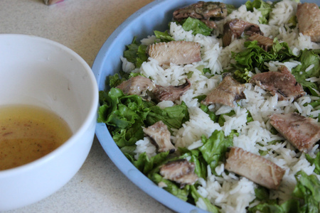 Салат с сардинами и рисом басмати: шаг 4