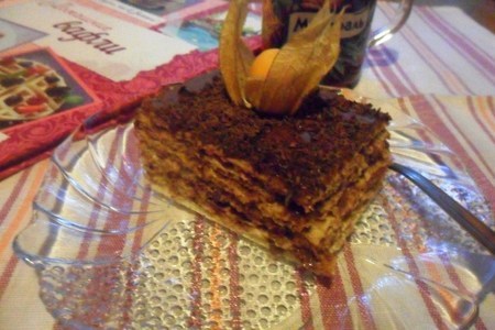 Вафельный торт с шоколадным кремом "чарующий шоколад": шаг 8