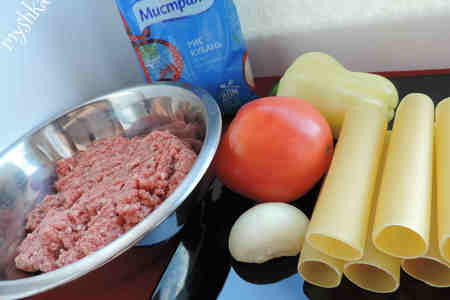 Каннеллони с телятиной и рисом в томатном соусе: шаг 1