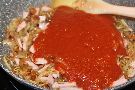 Капеллини в томатном соусе с ветчиной, изюмом и семечками. тест-драйв с окраиной: шаг 4