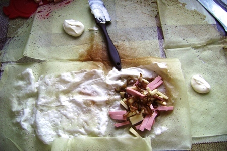 Блинчики колбасырные с грибами. тест-драйв с «окраиной»: шаг 3
