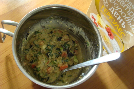 Лепёшки геркулесовые с овощами и луком-пореем: шаг 2