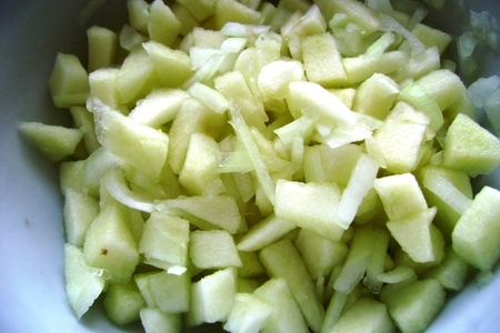Селедочный салат в яблоке: шаг 2