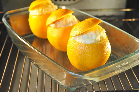 Пшенная каша, запечённая в апельсиновых горшочках : шаг 4