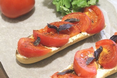Багет с рикоттой, грилованными помидорами и бальзамико: шаг 4