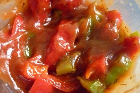 Салат с грушей, зеленым луком, куриным филе и болгарским перцем: шаг 3