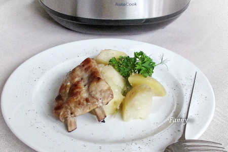 Картофель, тушеный со свиными ребрышками: шаг 6