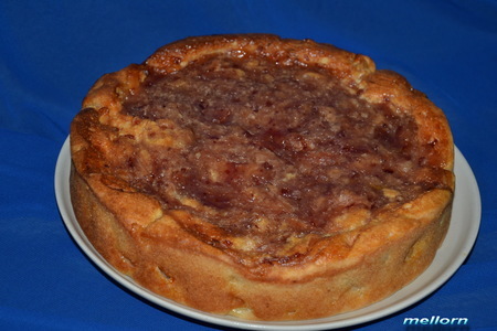 Сливочно-ванильный пирог с яблоками и клюквенным джемом: шаг 6