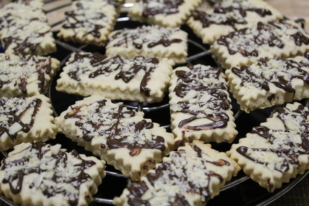 Сливочное печенье с шоколадом и миндалем: шаг 4