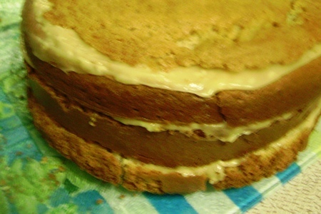 Торт кунжутный с малиновым шоколадным кремом «фрау блонди в шоколаде»: шаг 8