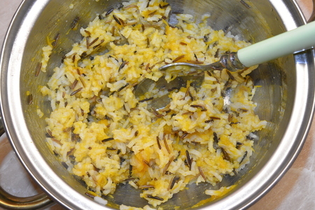 Оладьи тыквенно-рисовые с сыром : шаг 4