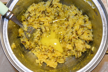 Оладьи тыквенно-рисовые с сыром : шаг 5