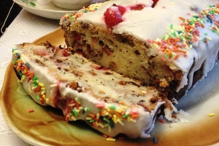 Кекс с красной смородиной, шоколадом и маком "новогодний" (новогоднее спасибо оленьке - pinkflamingo1962): шаг 7