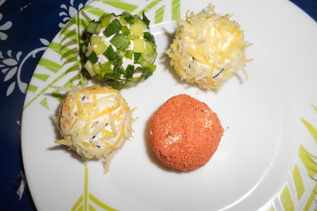 Закуска из творожных шариков с дики рисом и креветками: шаг 6