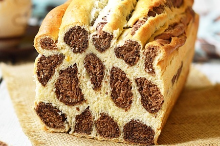 Хлеб ванильный "леопард": шаг 13