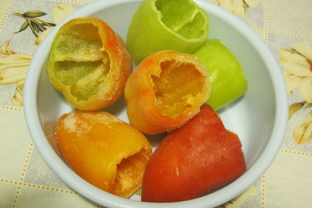Перцы вегетарианские с трёхцветным рисом: шаг 4