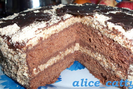 Шоколадно-ореховый торт: шаг 8
