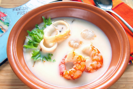 Крем-суп из цветной капусты с морепродуктами: шаг 5