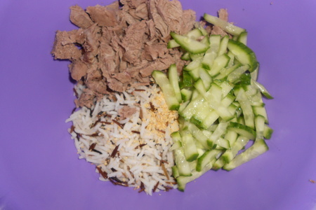 Салат с рисом и говядиной в лаваше: шаг 4