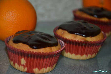 Апельсиновые кексы с шоколадной глазурью: шаг 7