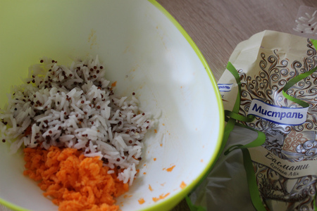 Салат с крабовыми палочками и рисом басмати quinoa mix: шаг 1