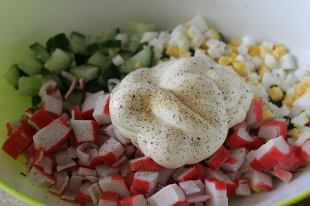 Салат с крабовыми палочками и рисом басмати quinoa mix: шаг 4