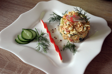 Салат с крабовыми палочками и рисом басмати quinoa mix: шаг 6